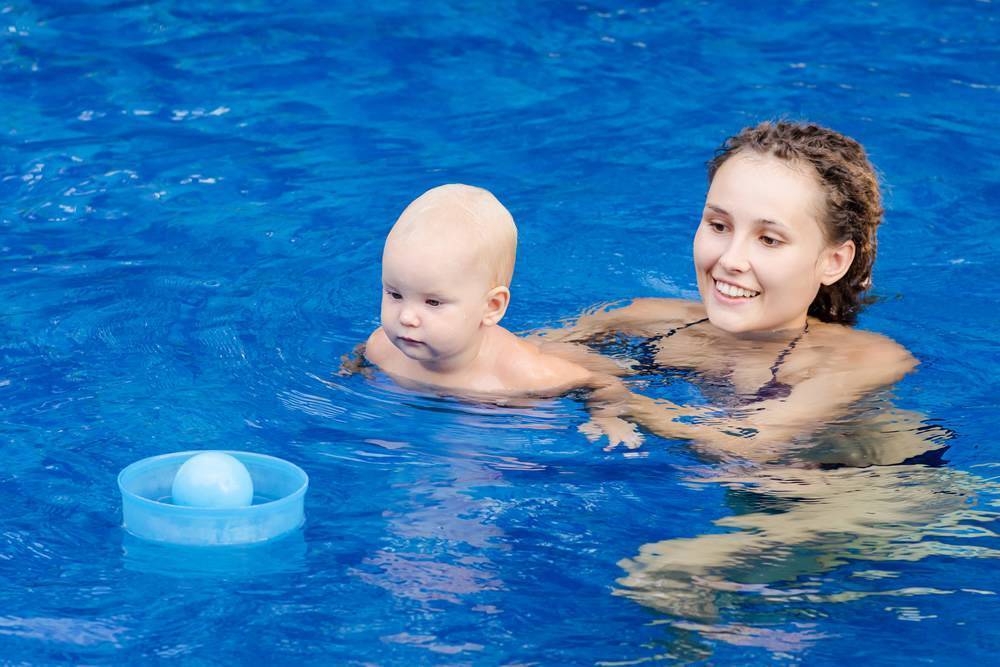 Упражнения для детей в бассейне
