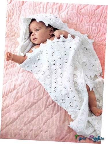 Детские одеяла и пледы для новорожденных со схемами и описанием