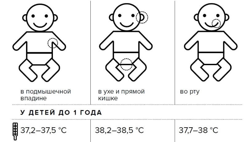 Какая нормальная температура у месячного ребенка: особенности измерения